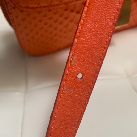 Authentic Celine box bag in bright orange python - Picture 8 of 8